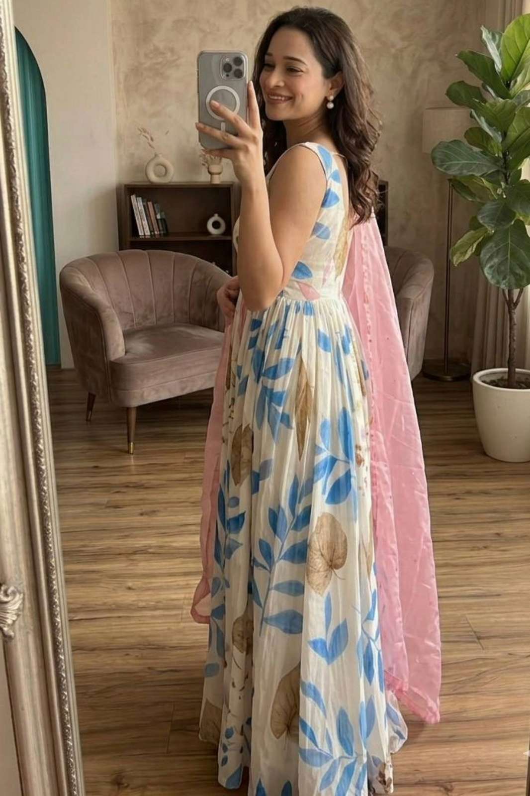 Shri Balaji Emporium Presents FB L292  Heavy dola silk digital print gown 