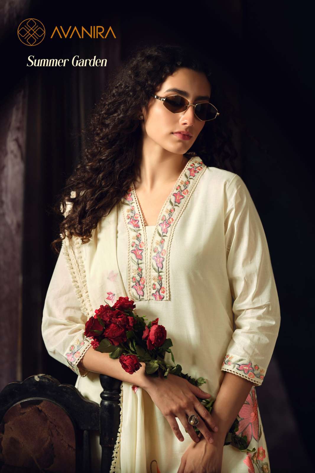 Shri Balaji Emporium Summer Garden Pure Khadi Cotton with Embroidered Designer Salwar Suit 