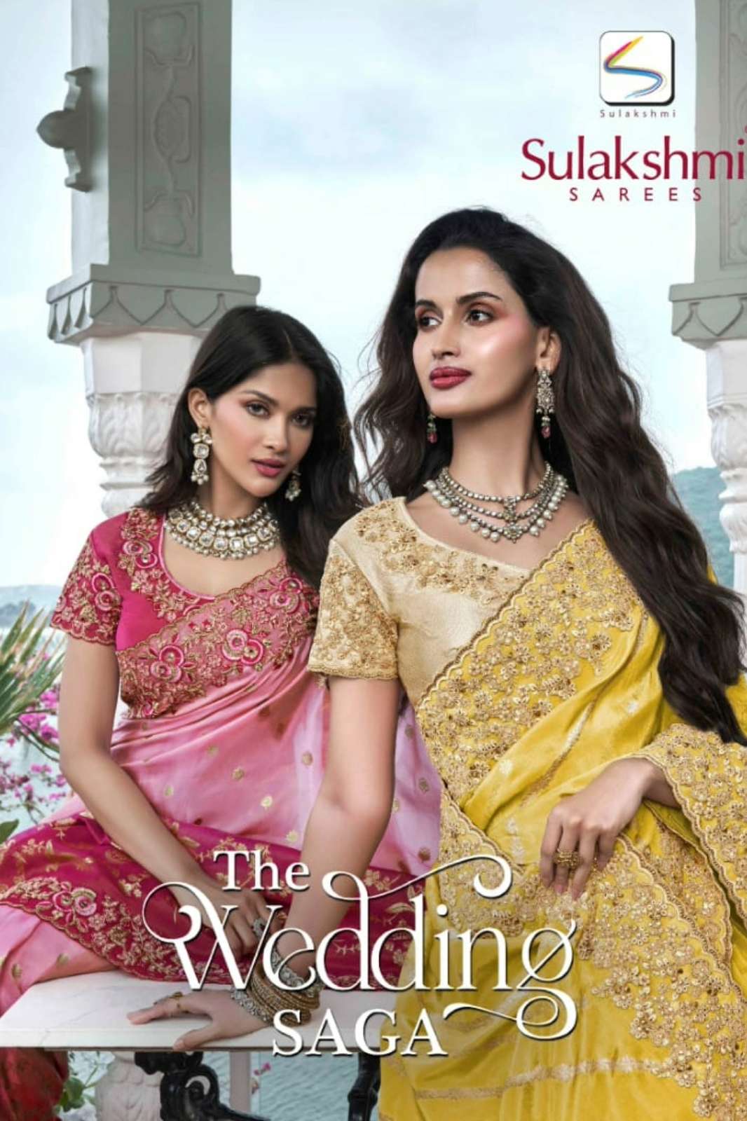 Sulakshmi 22343 Pure Tissue Silk Fabric With Embroidery Stone Pearl Real Mirror Work Saree