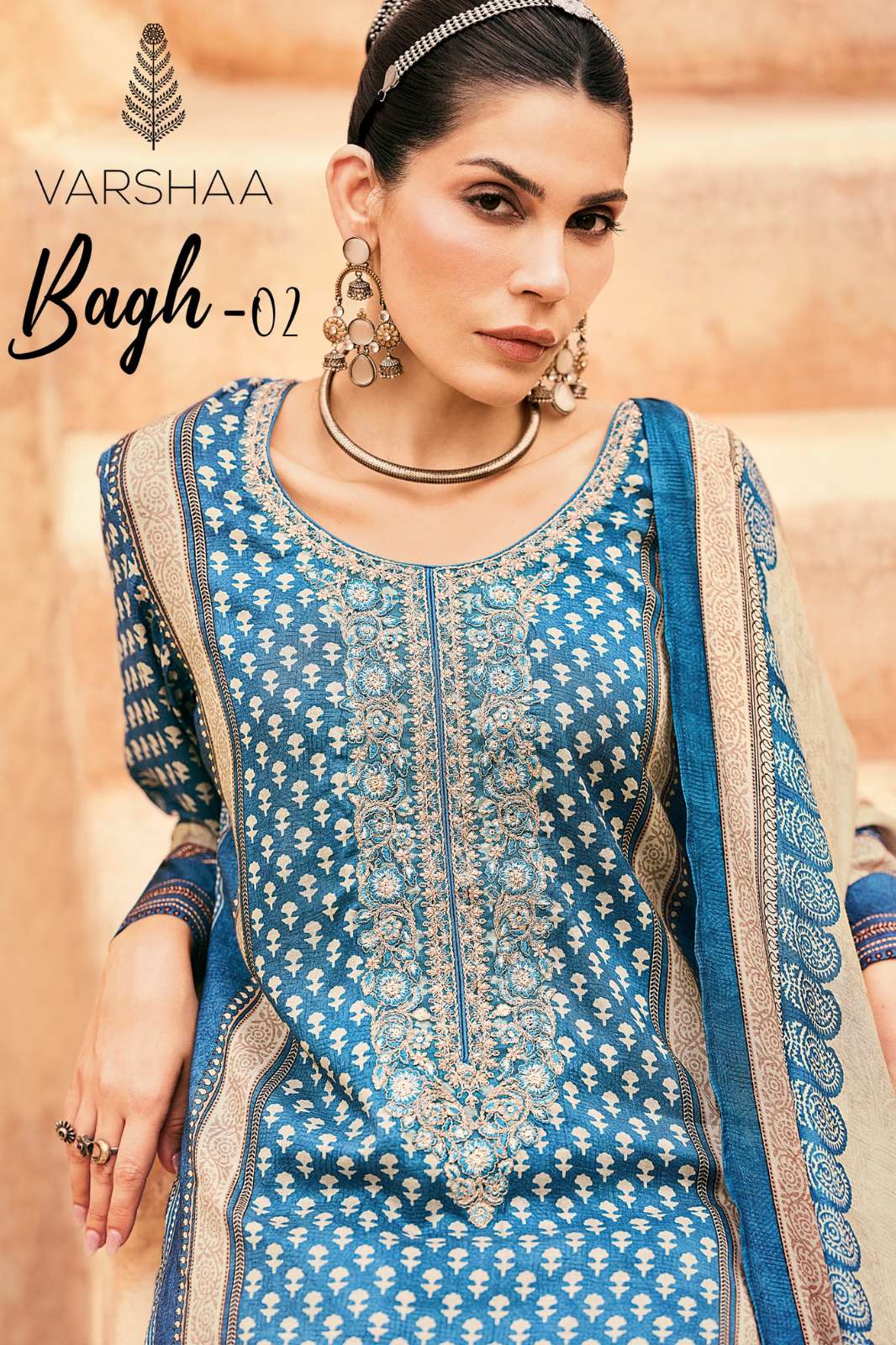  Varsha Bagh 2 Viscose Muslin Digital Printed with Embroidered Designer Salwar Suit 