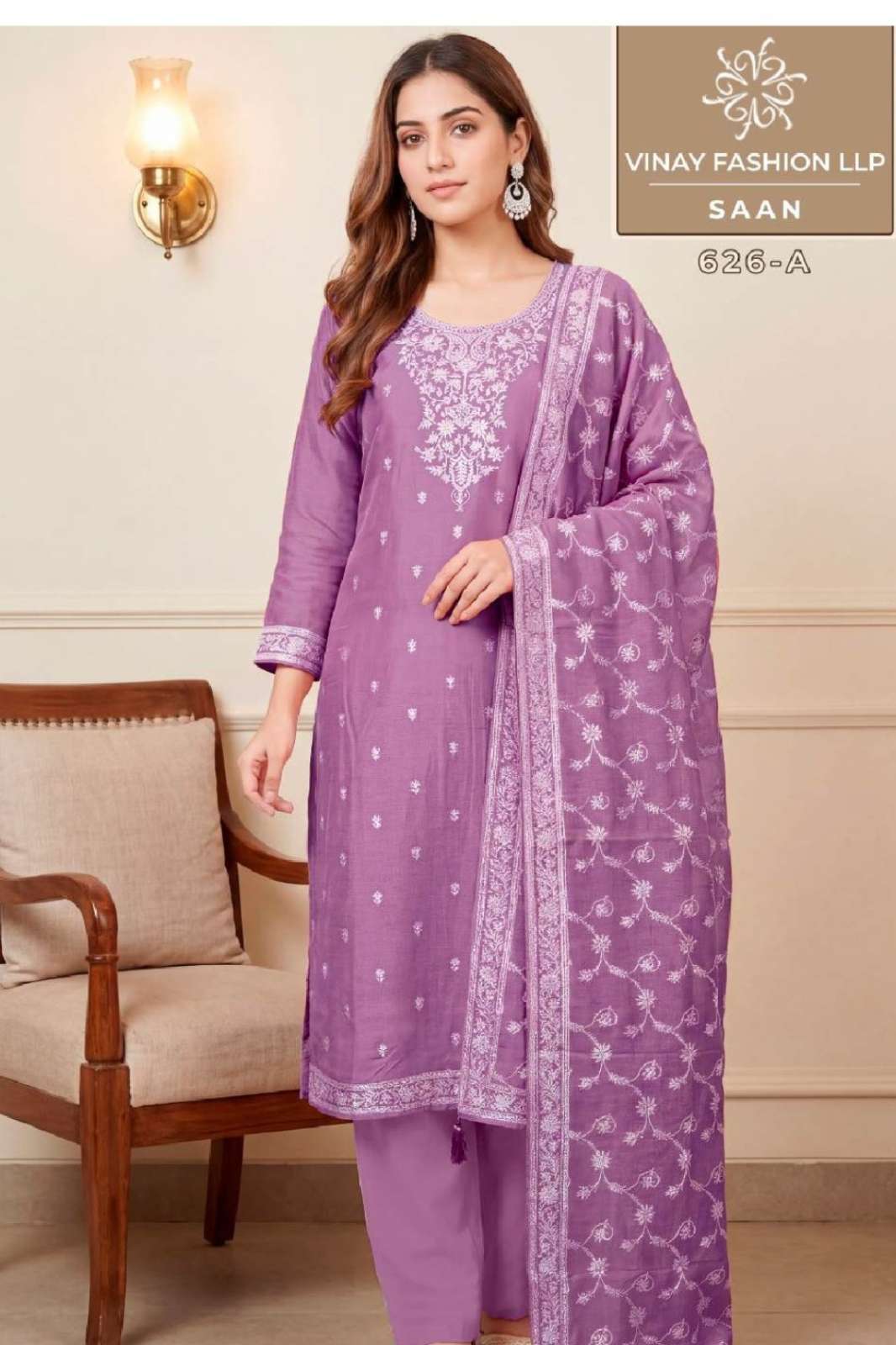 Vinay KULEESH SAAN Viscose Muslin Weaved Designer Salwar Suit
