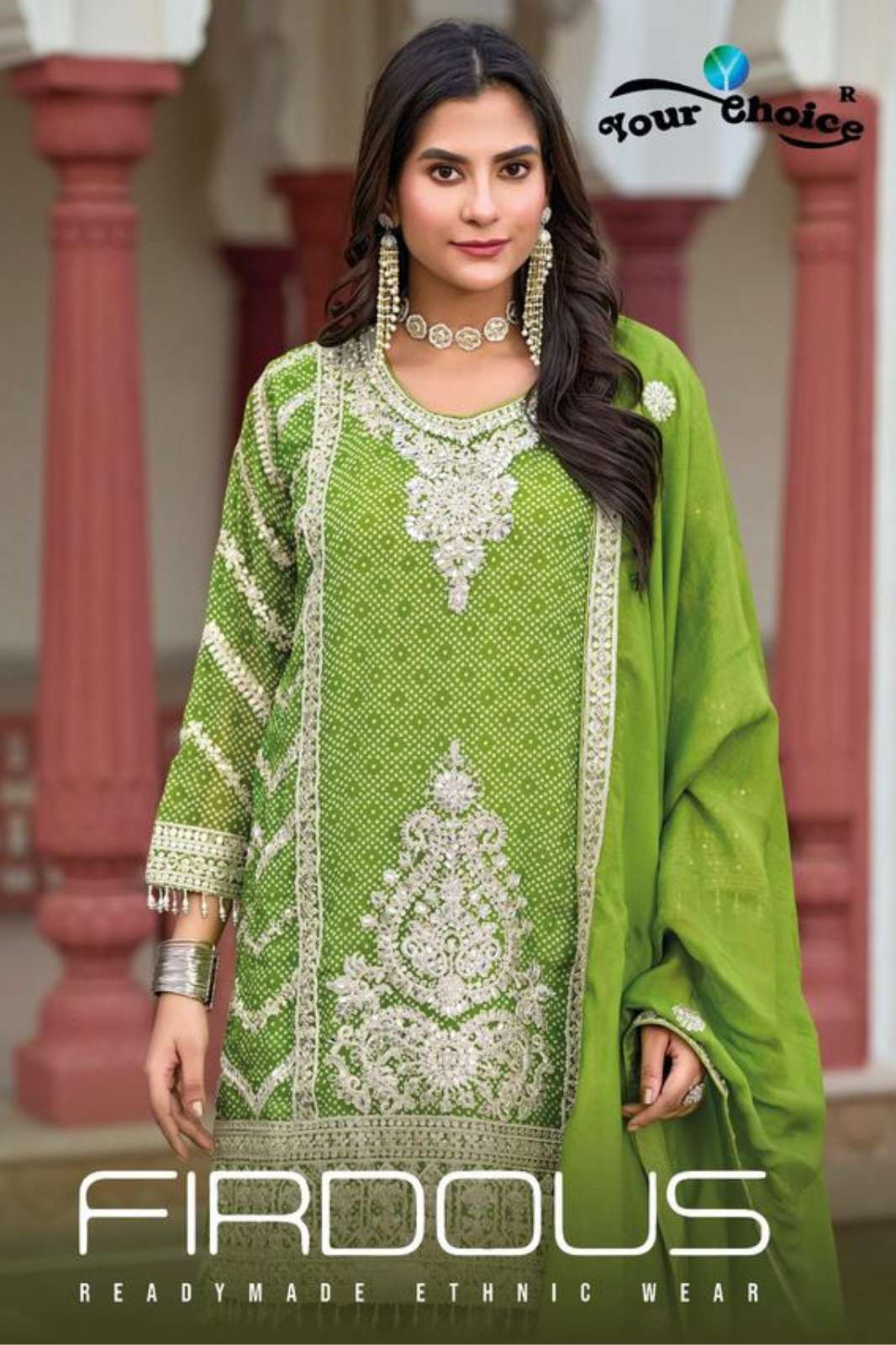 Your choice Firdous Heavy Chinon with Embroidery Designer Salwar Suit 
