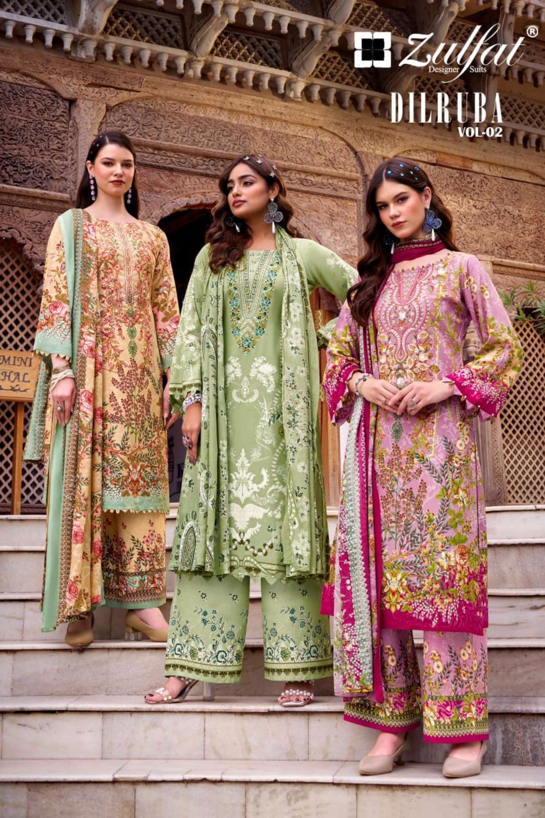 Zulfat Designer DILRUBA VOL 2 Rayon Fabric with Handwork Designer Salwar Suit
