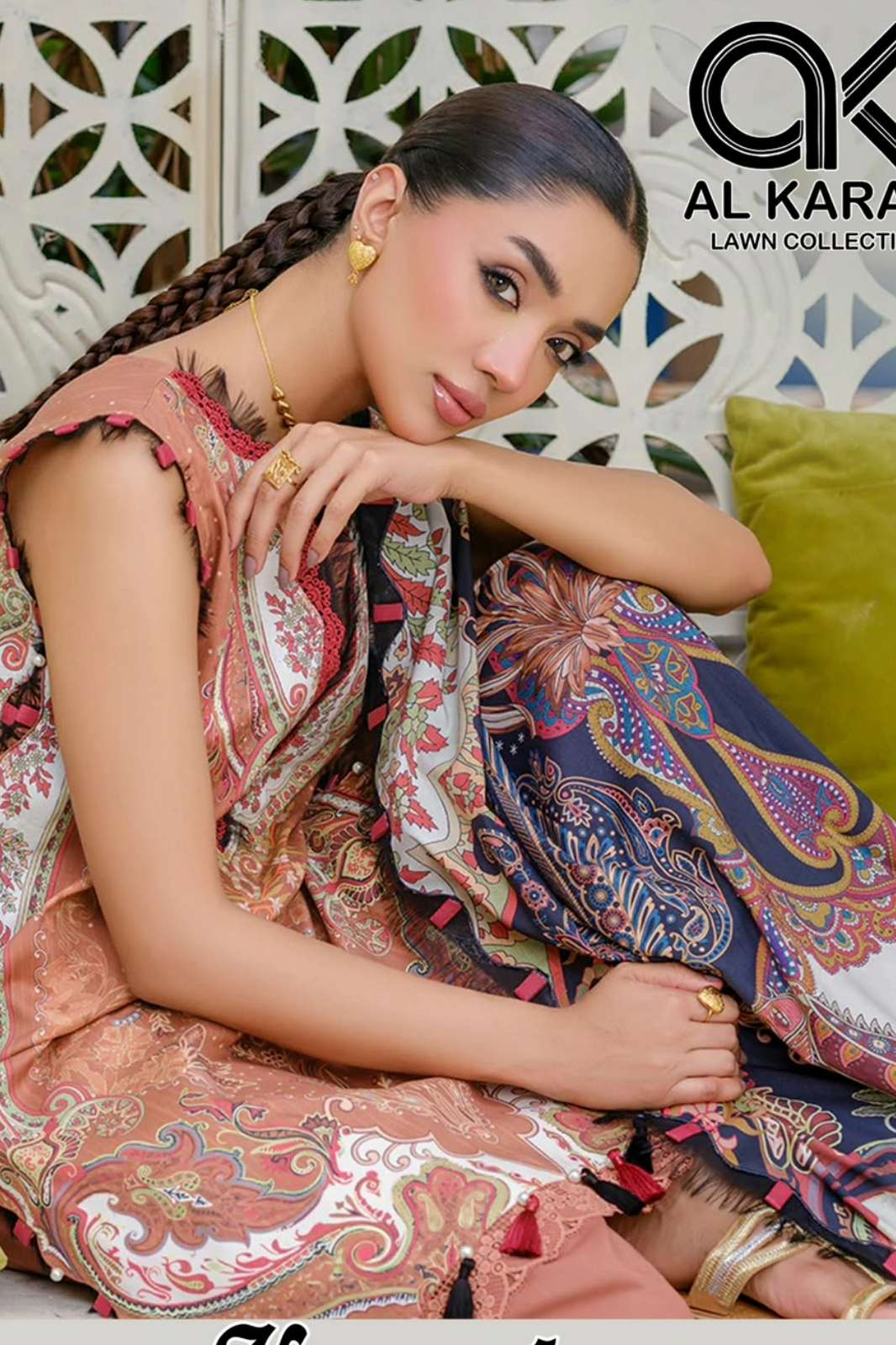 AL KARAM Kesariya Magic in Print VOL 19 Pure cambric with Beautiful Printed Pakistani Suit 