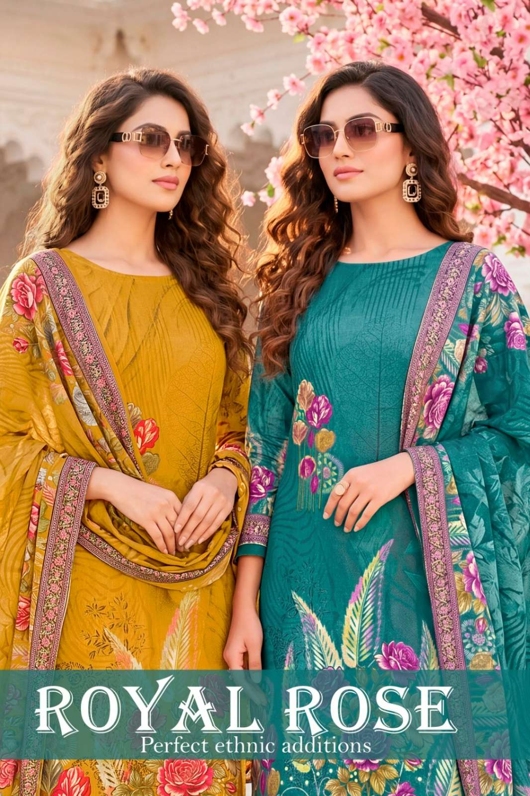 Alok Suit ROYAL ROSE Pure Zam Designer Print With Elegant Hand Work Suit