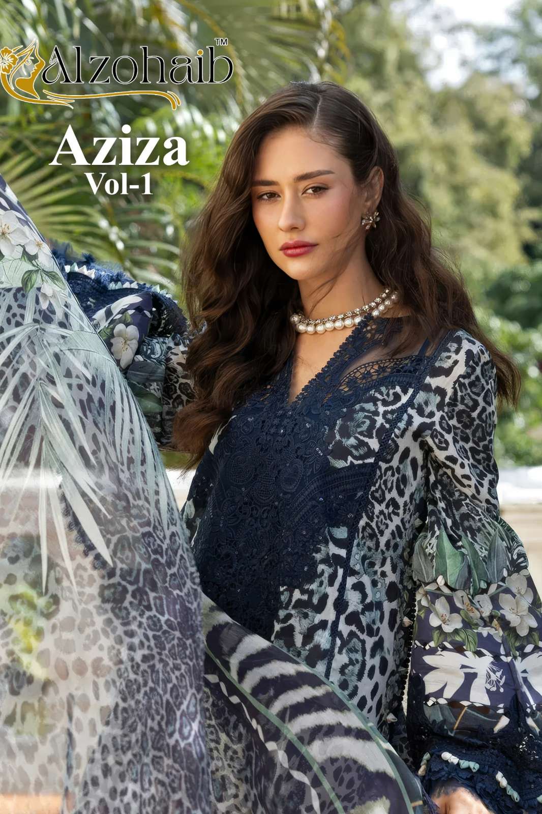 ALZOHAIB AZIZA Vol 1 pure cotton Beautiful patch work Pakistani Suit