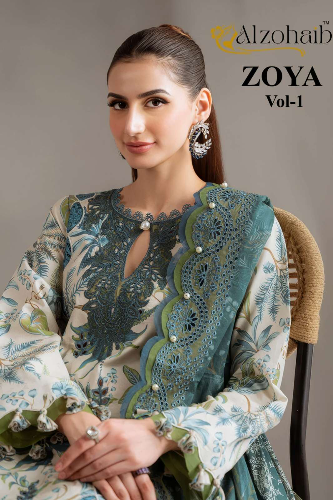ALZOHAIB ZOYA VOL 1 Beautiful Pure Cotton Printed Pakistani Suit 