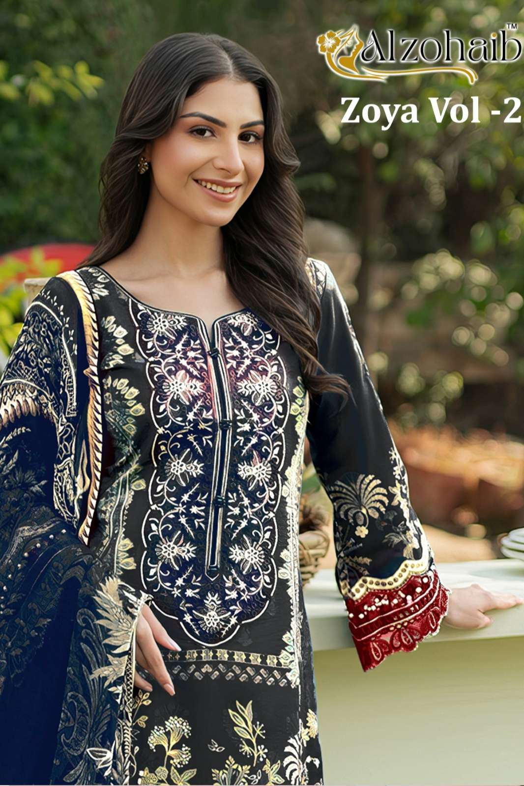 ALZOHAIB ZOYA VOL 2 Pure Cotton with Patch Work Pakistani Suit 