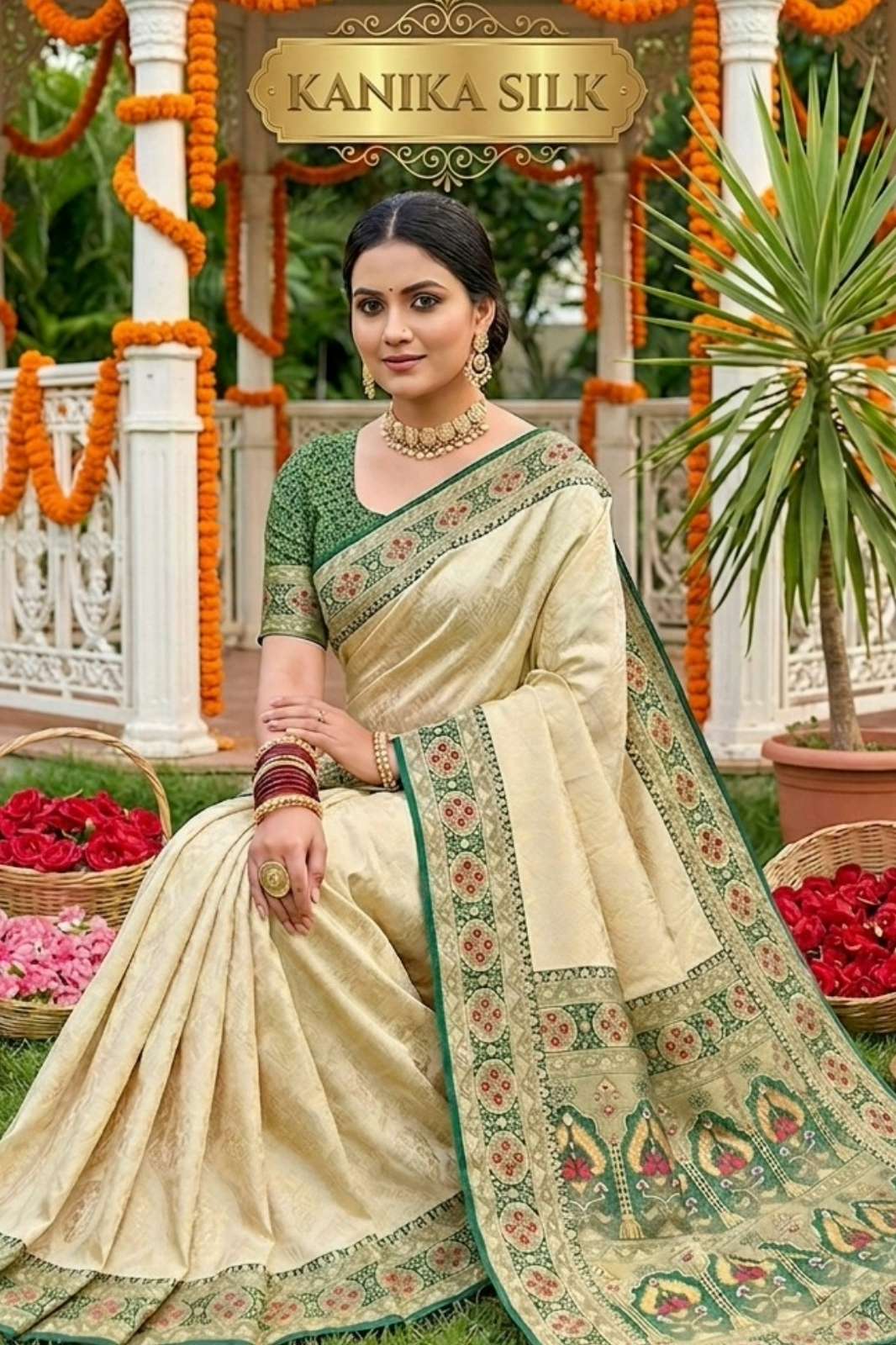 ASTITA Kanika Silk Premium Soft Silk Saree with Beautiful Woven Pallu