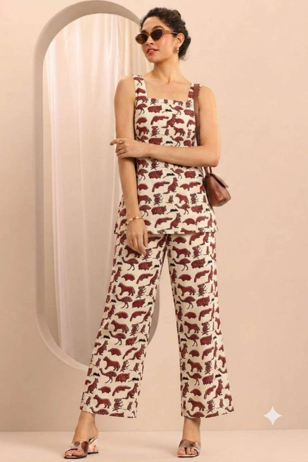 Balaji Emporium 23093 Pure Cotton Ready to wear Hand Block Printed Co ord Set
