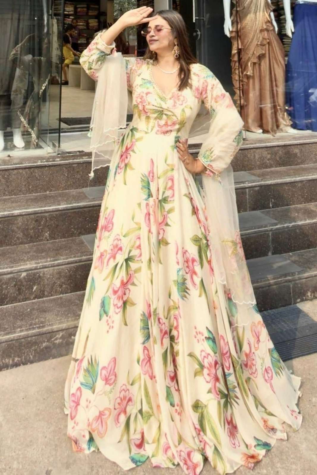 Balaji Emporium DHK 23251 Ready to Wear Faux Georgette Mirror & Hand Work Suit