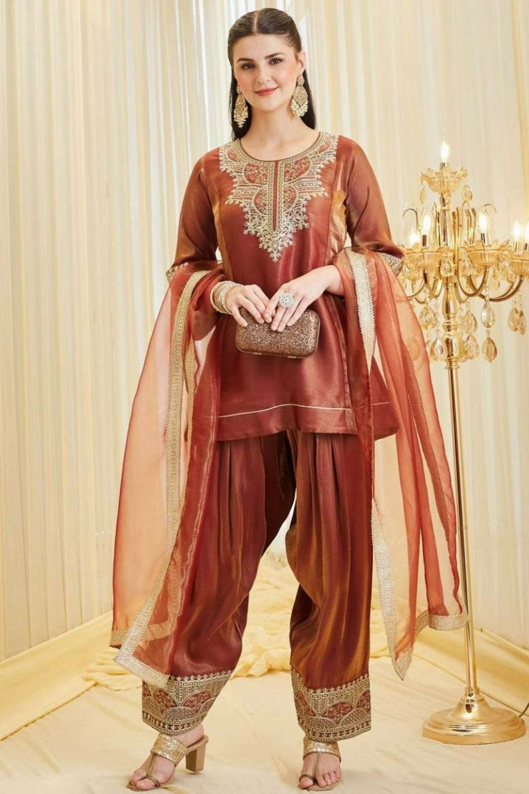 Balaji Emporium DV 22832 Ready to Wear Fandy Silk Sequins & Embroidery Work Suit