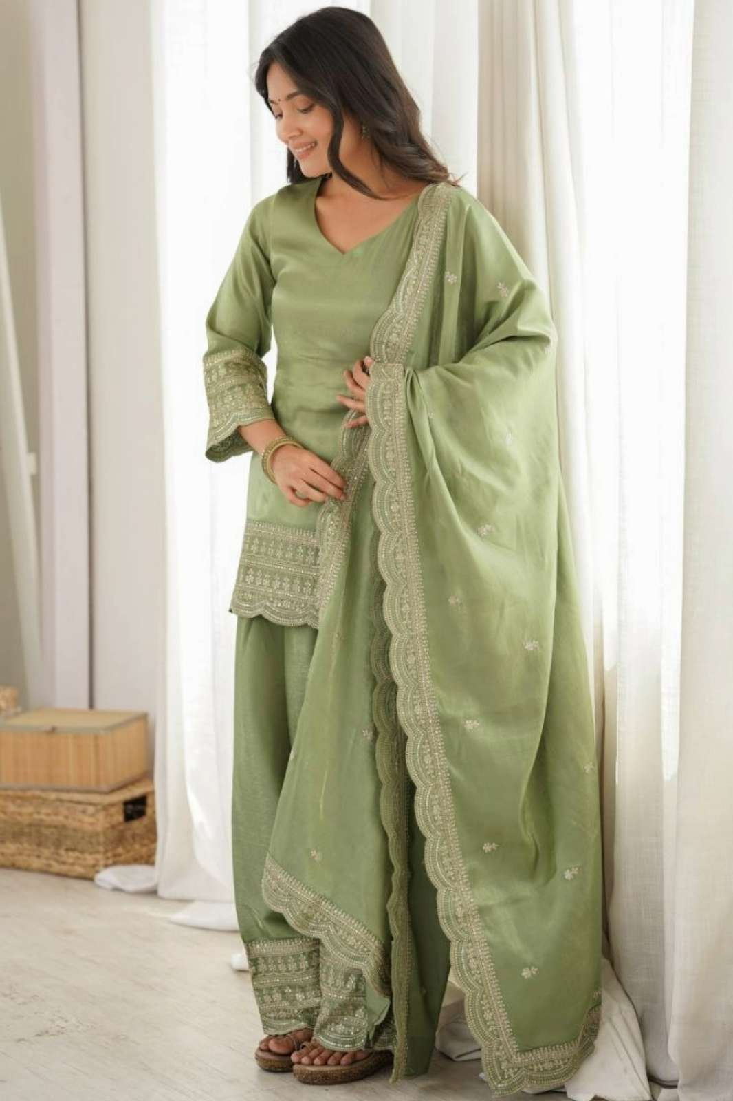 Balaji Emporium DV 22860 Ready to Wear Glass Roman Silk Sequins & Embroidery Work Suit
