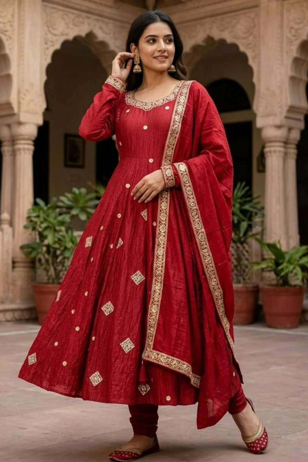 Balaji Emporium DV 22955 Ready to Wear Crunchy Silk Sequins & Embroidery Work Suit