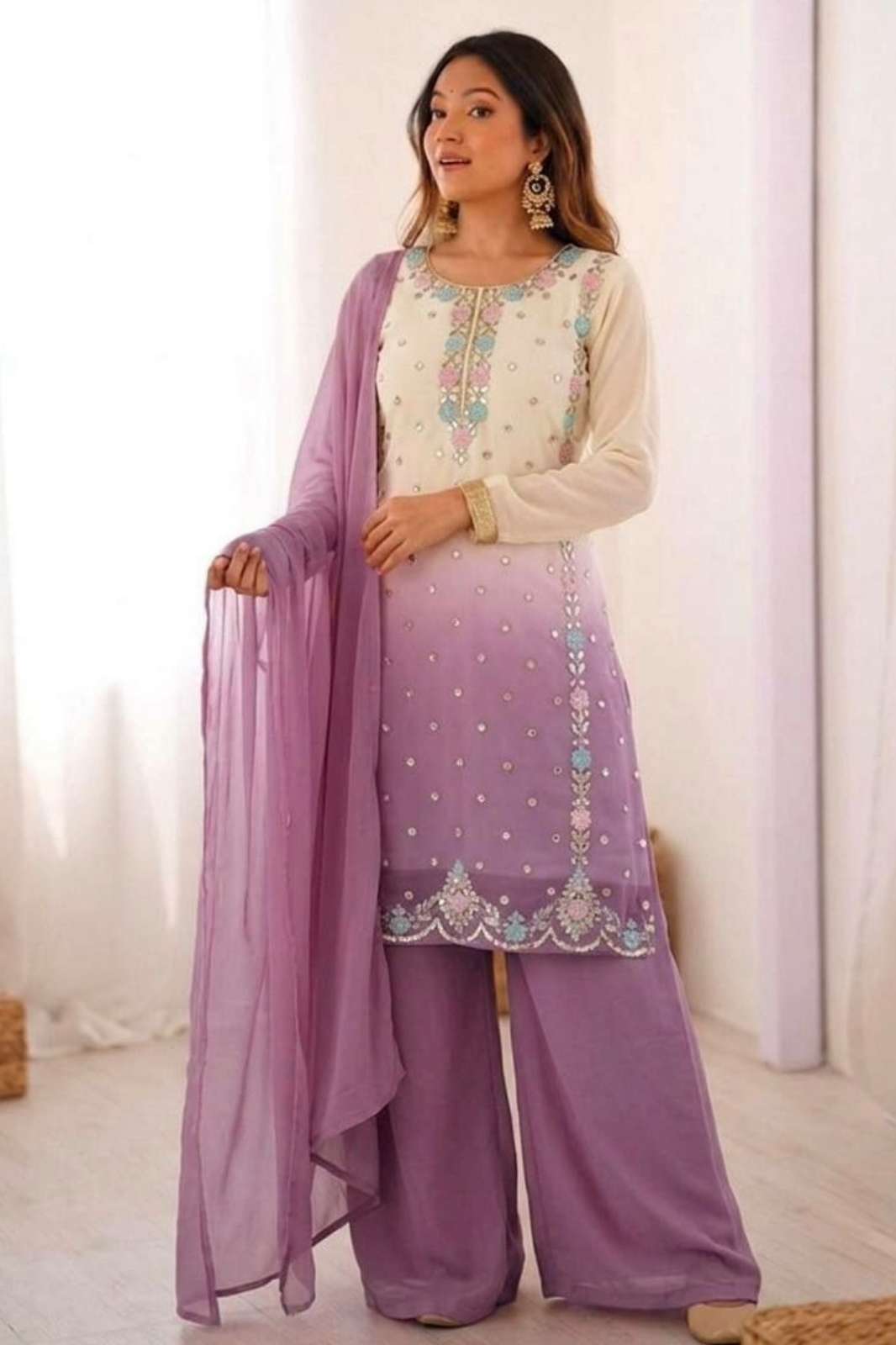 Balaji Emporium DV 22964 Ready to Wear Faux Georgette Sequins & Embroidery Work Suit