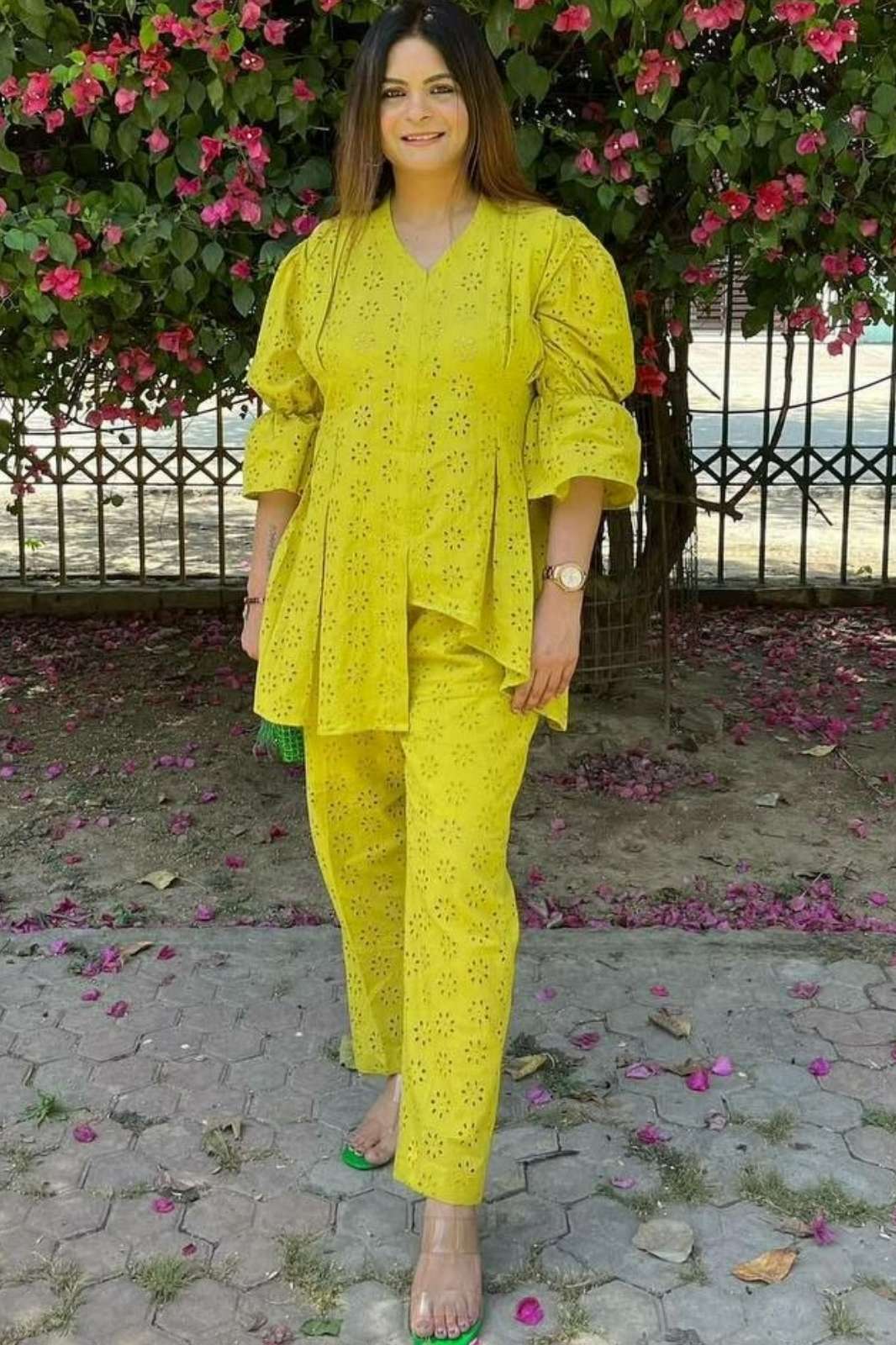 Balaji Emporium DV 23185 Ready to Wear Micro Cotton Embroidery Work Co ord Set 