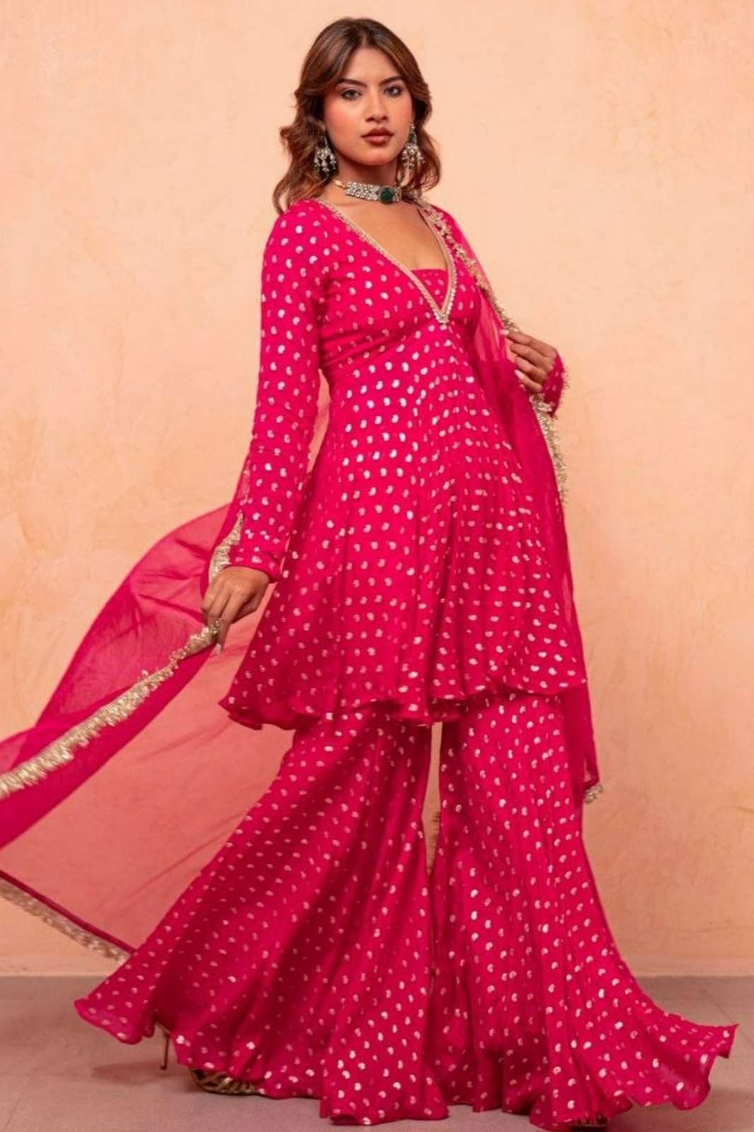 Balaji Emporium DV 23292 Ready to Wear Chanderi Jacquard Real Mirror Work Suit
