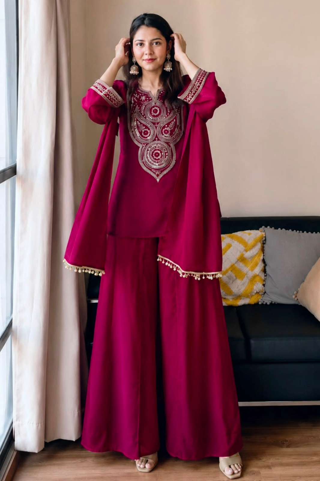 Balaji Emporium LC 23205 Ready to Wear Vichitra Silk Embroidery & Sequence Work Suit