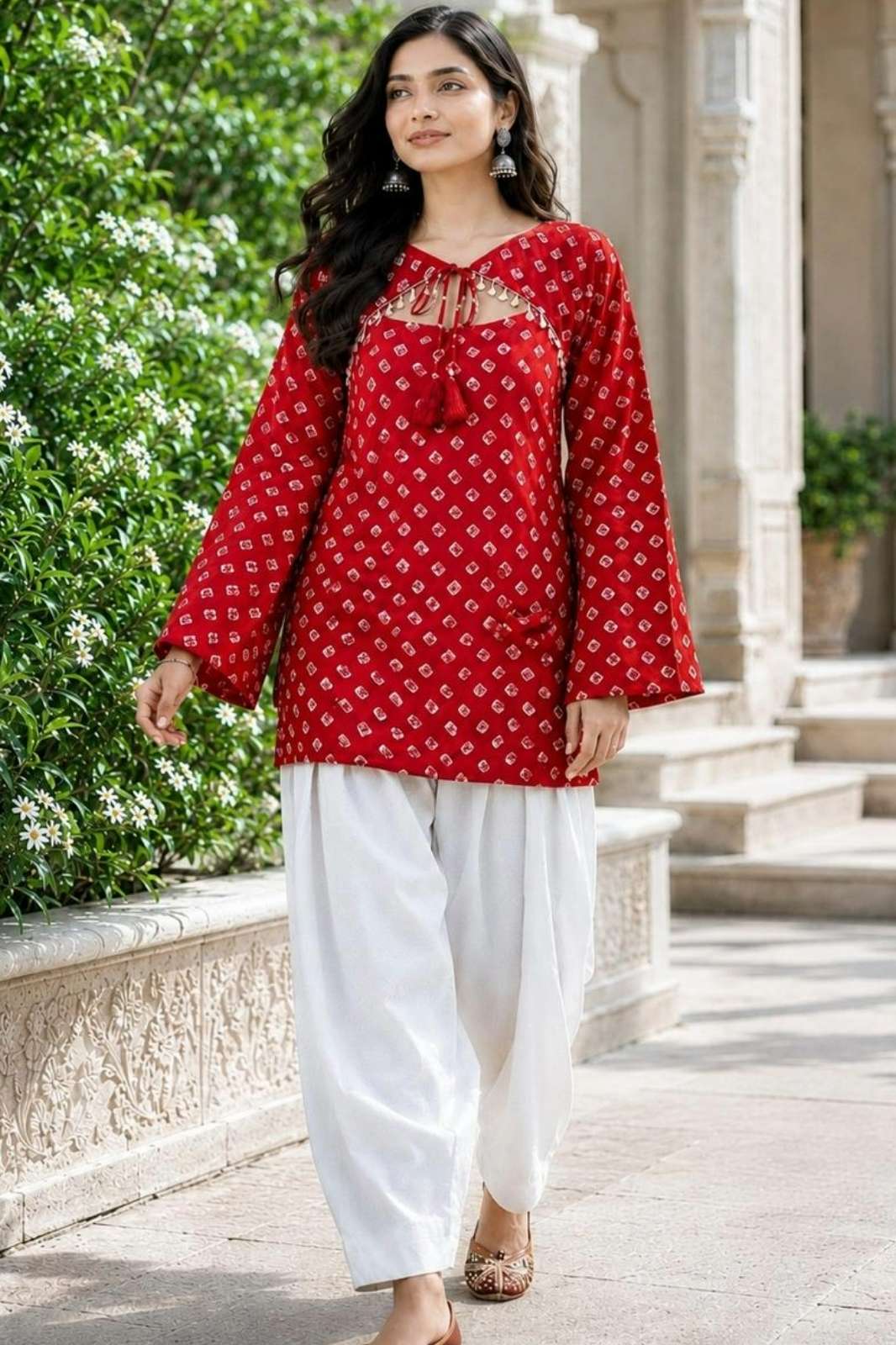 Balaji Emporium LW 9342 Ready to Wear Pure Cotton With Bandhej printed Suit