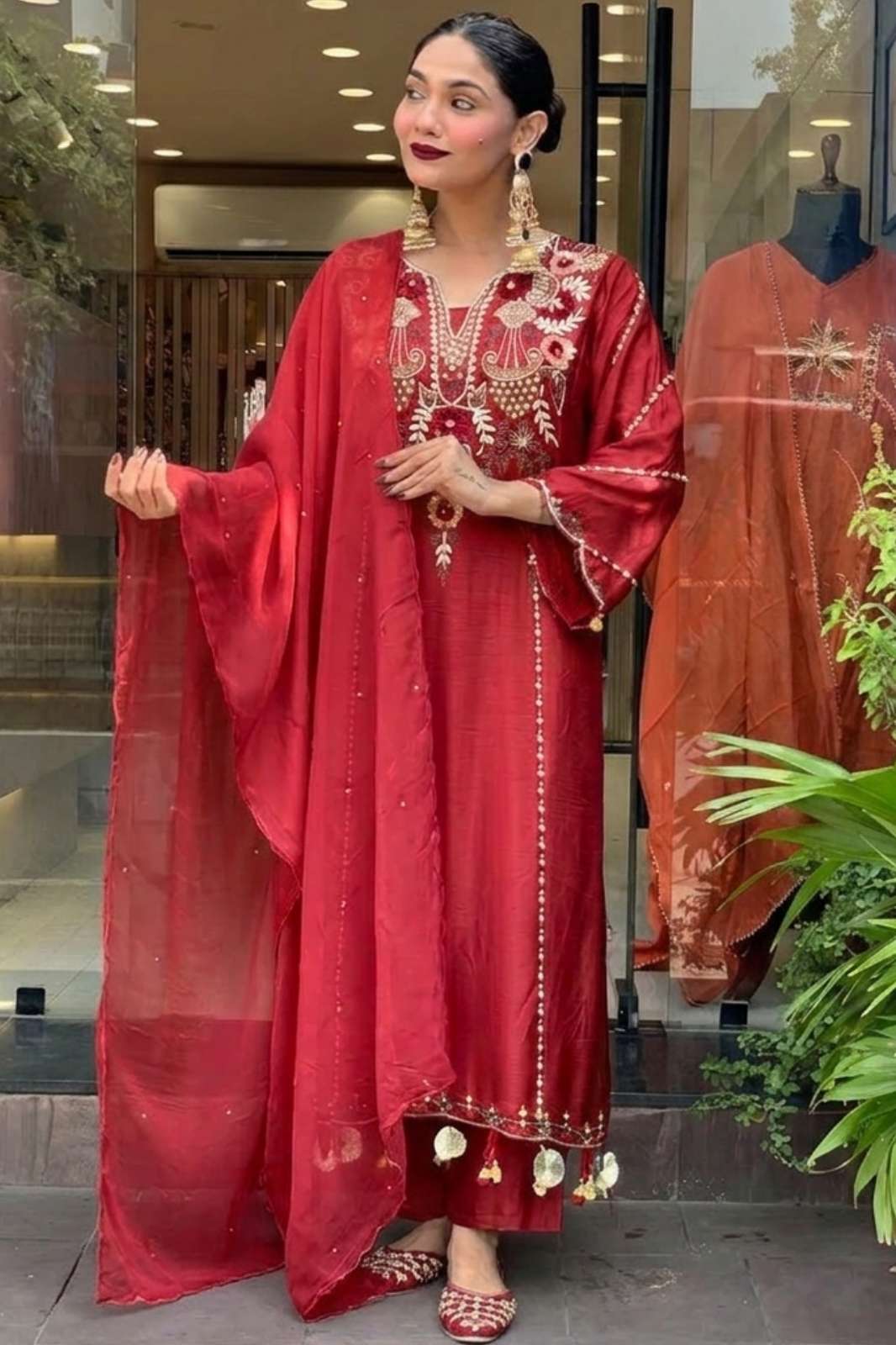 Balaji Emporium PC 23115 Ready to Wear Chanderi Silk Embroidery Work Suit