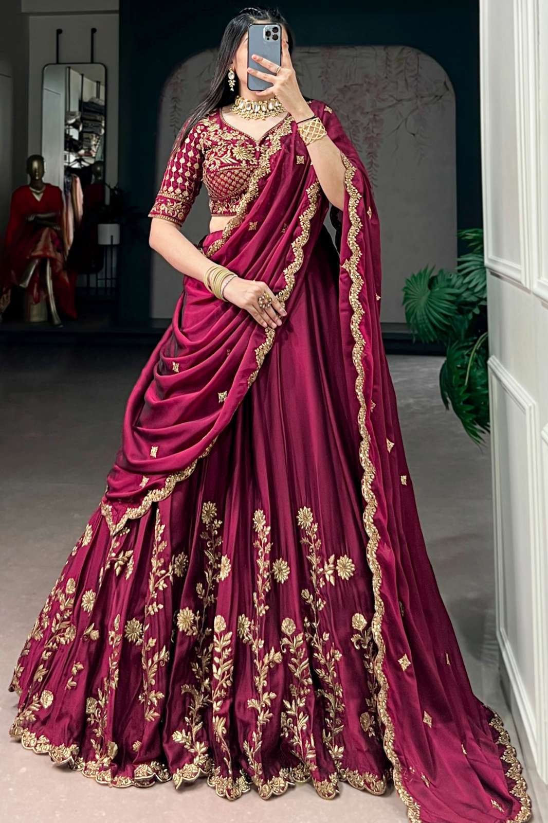 Crazycloths 23215 Rangoli Silk Sequins & Embroidery Work Party Wear Lehenga Choli