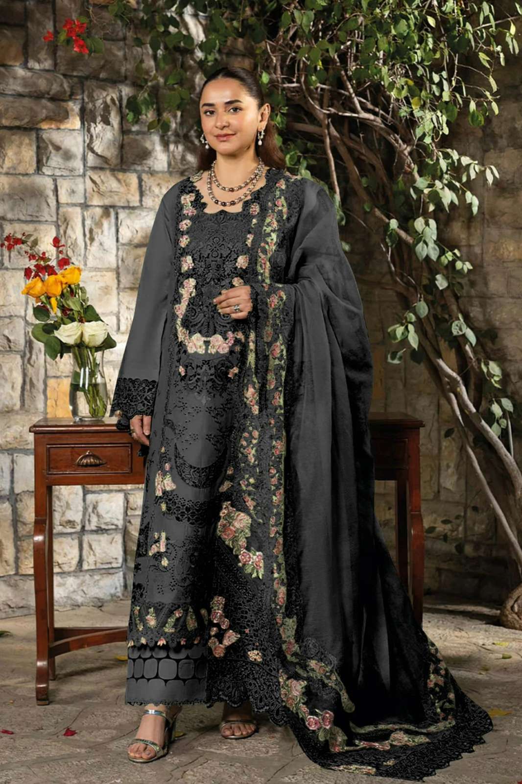 Deepsy Suit ELAF Premium 3 Pure cotton Embroidery Work Pakistani Suit 