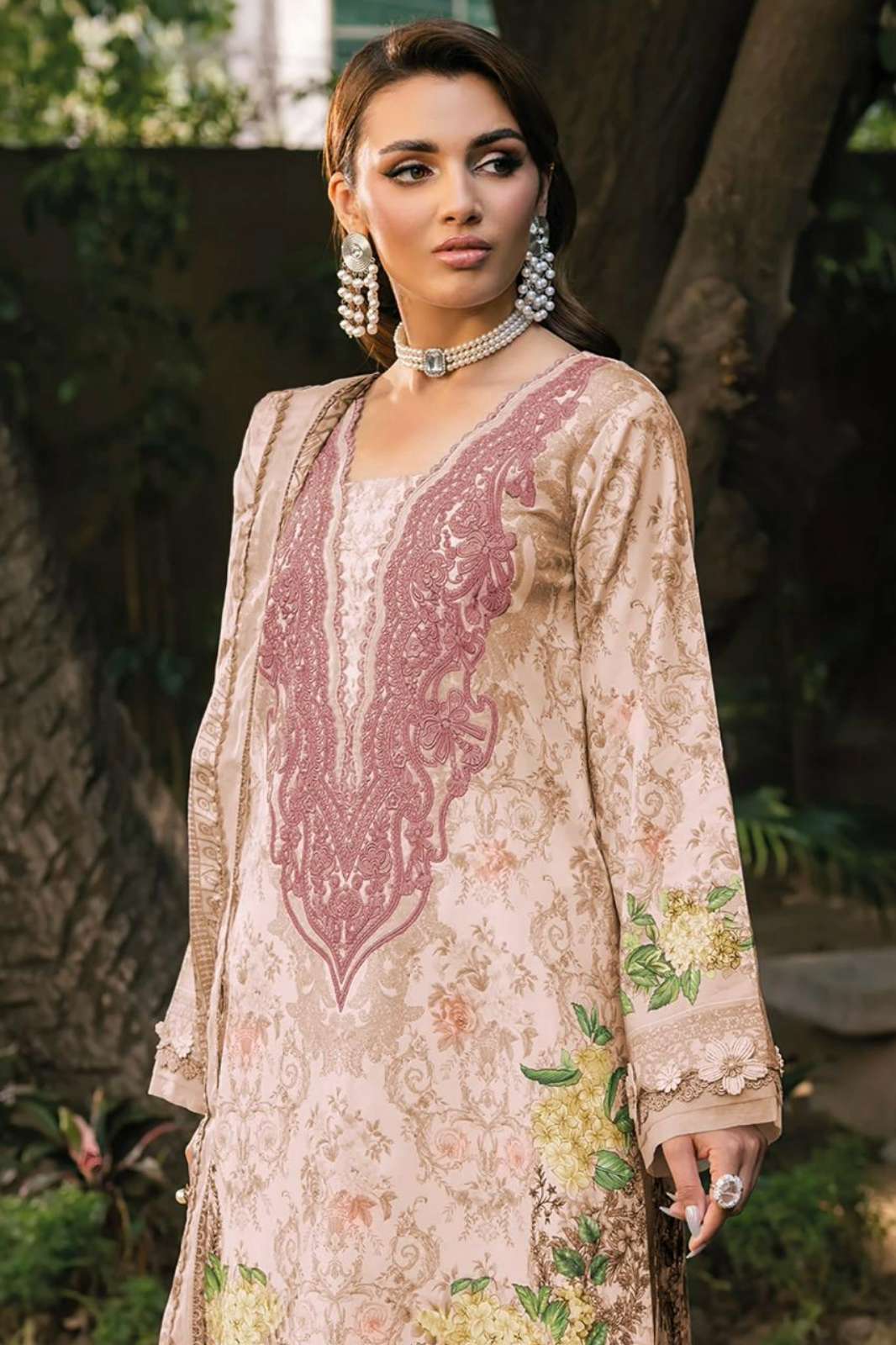 Deepsy Suits Jade Elara 1892 Pure cotton with heavy self embroidery suit