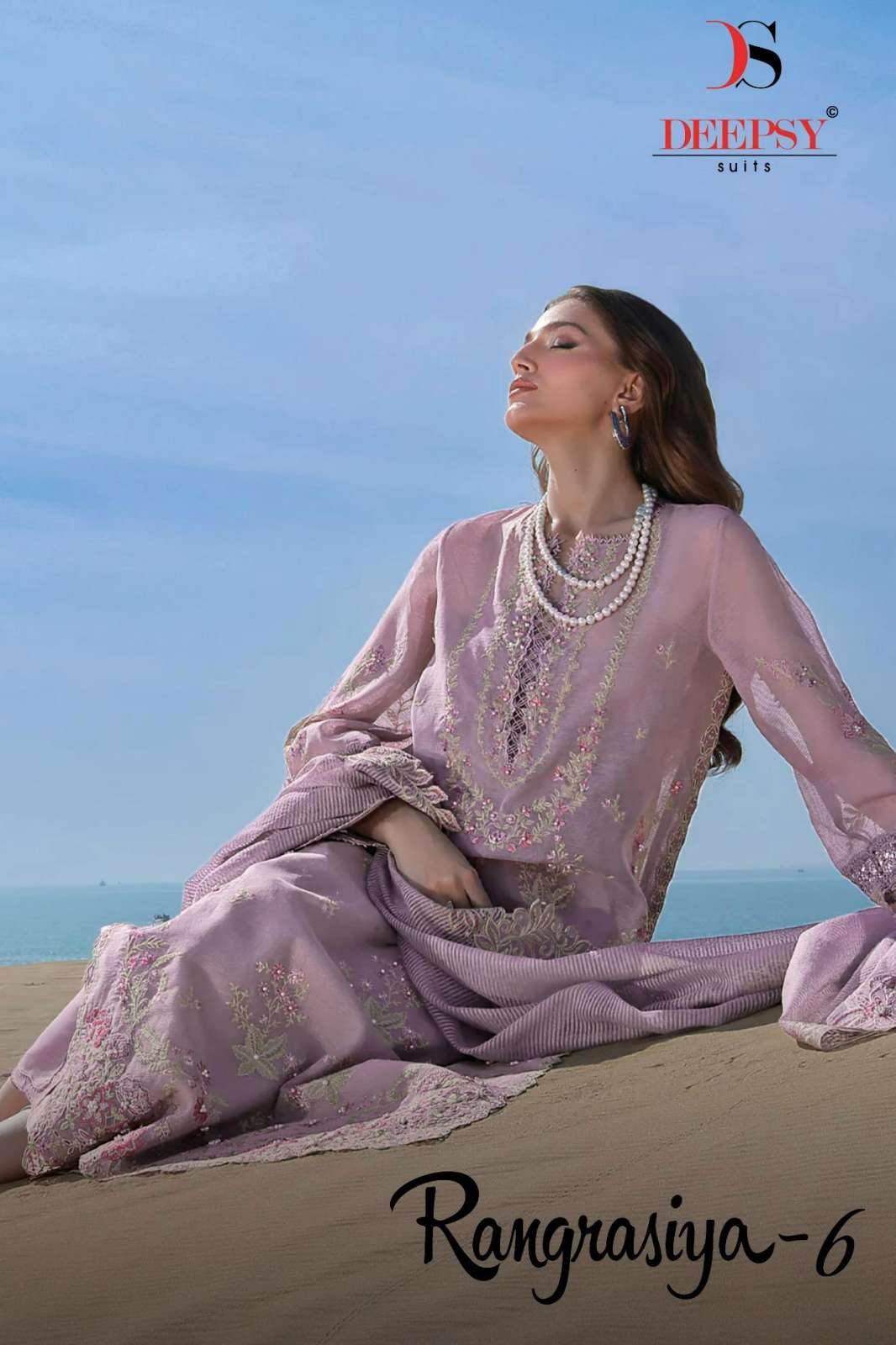 Deepsy Suits RANGRASIYA 6 Pure cotton suit with heavy self embroidery