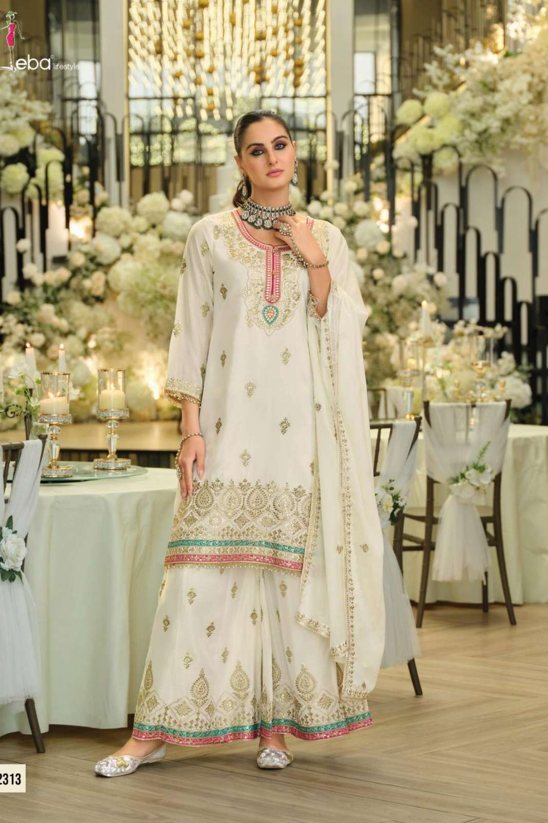 Eba Madhubala Ready to Wear Hevy chinon with emboidery work Salwar Suit