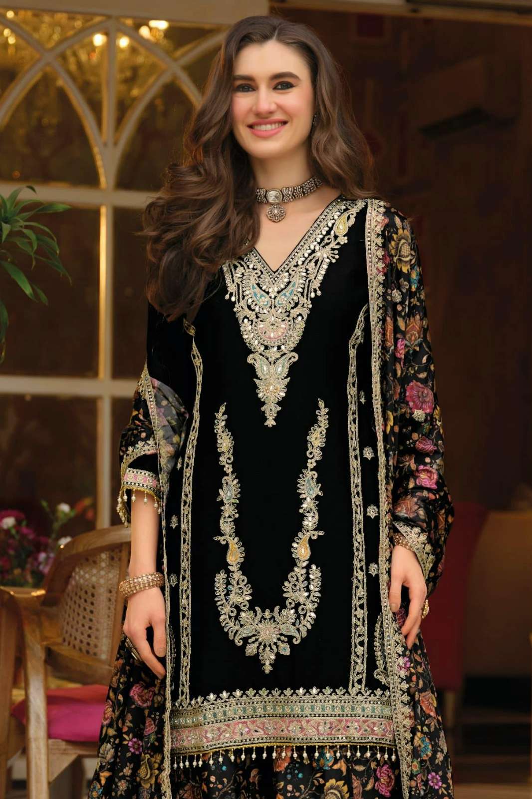Eba Rang 3 Ready to Wear Beautiful Chinon Embroidery work Salwar Suit