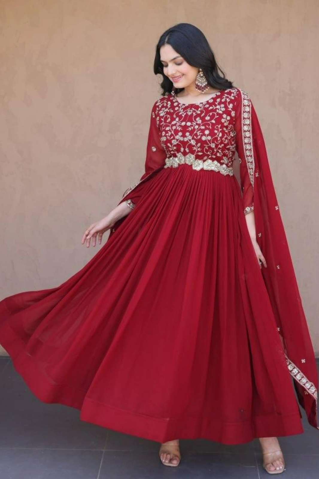 Fashionbazar LW 9336 Ready to Wear Faux Blooming Sequins & Embroidered work Suit