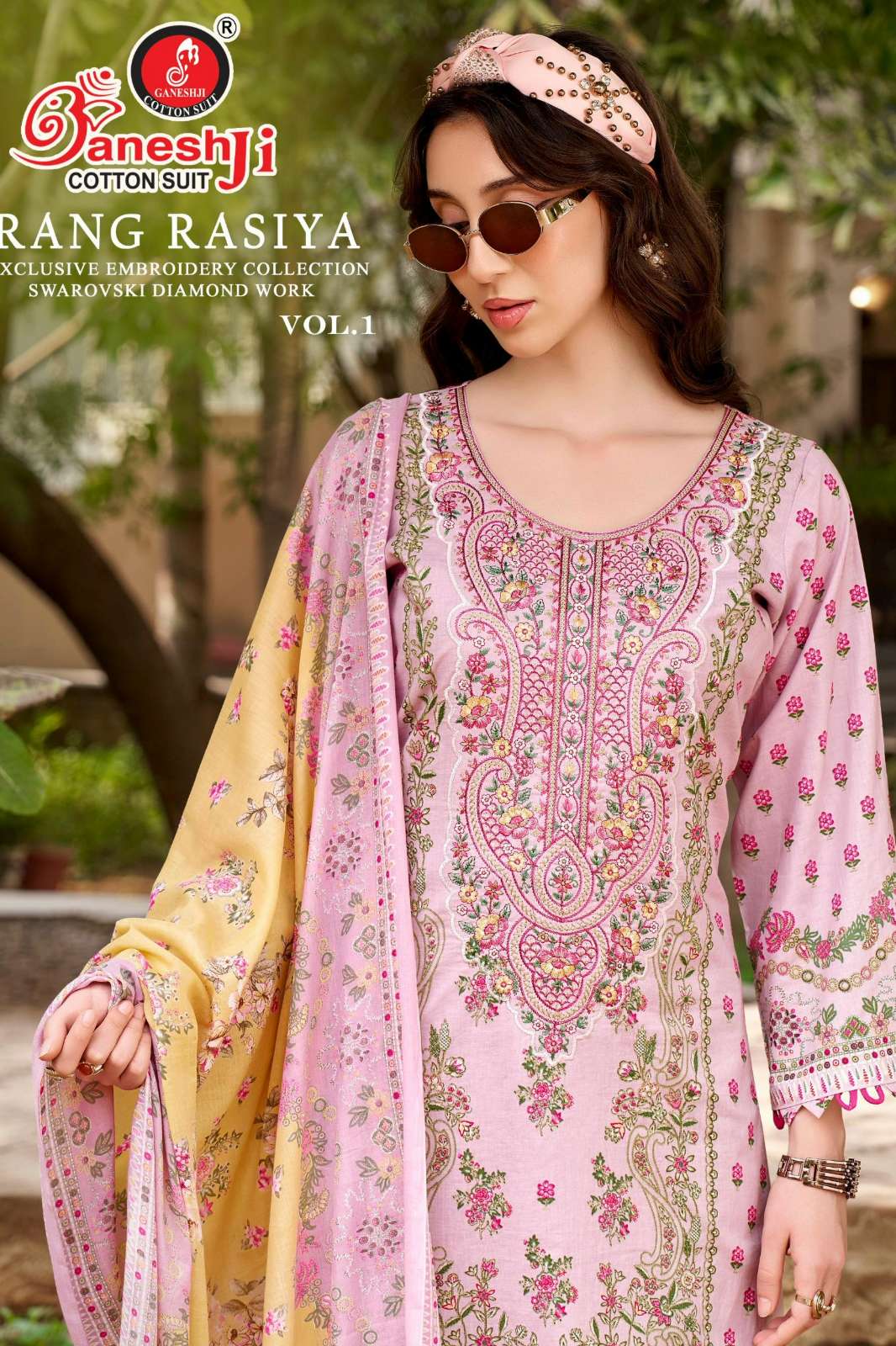 Ganeshji RANG RASIYA VOL 1 Soft Cotton Beautiful Embroidered Pakistani Suit 