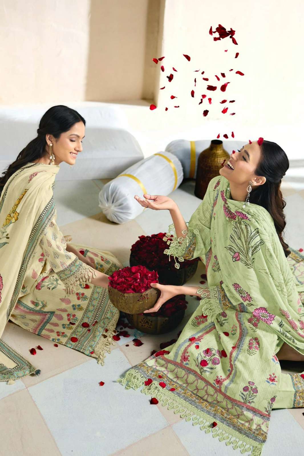 JAY VIJAY PRANAYA PREMIUM COTTON LINING HAND BLOCK PRINTED SUIT