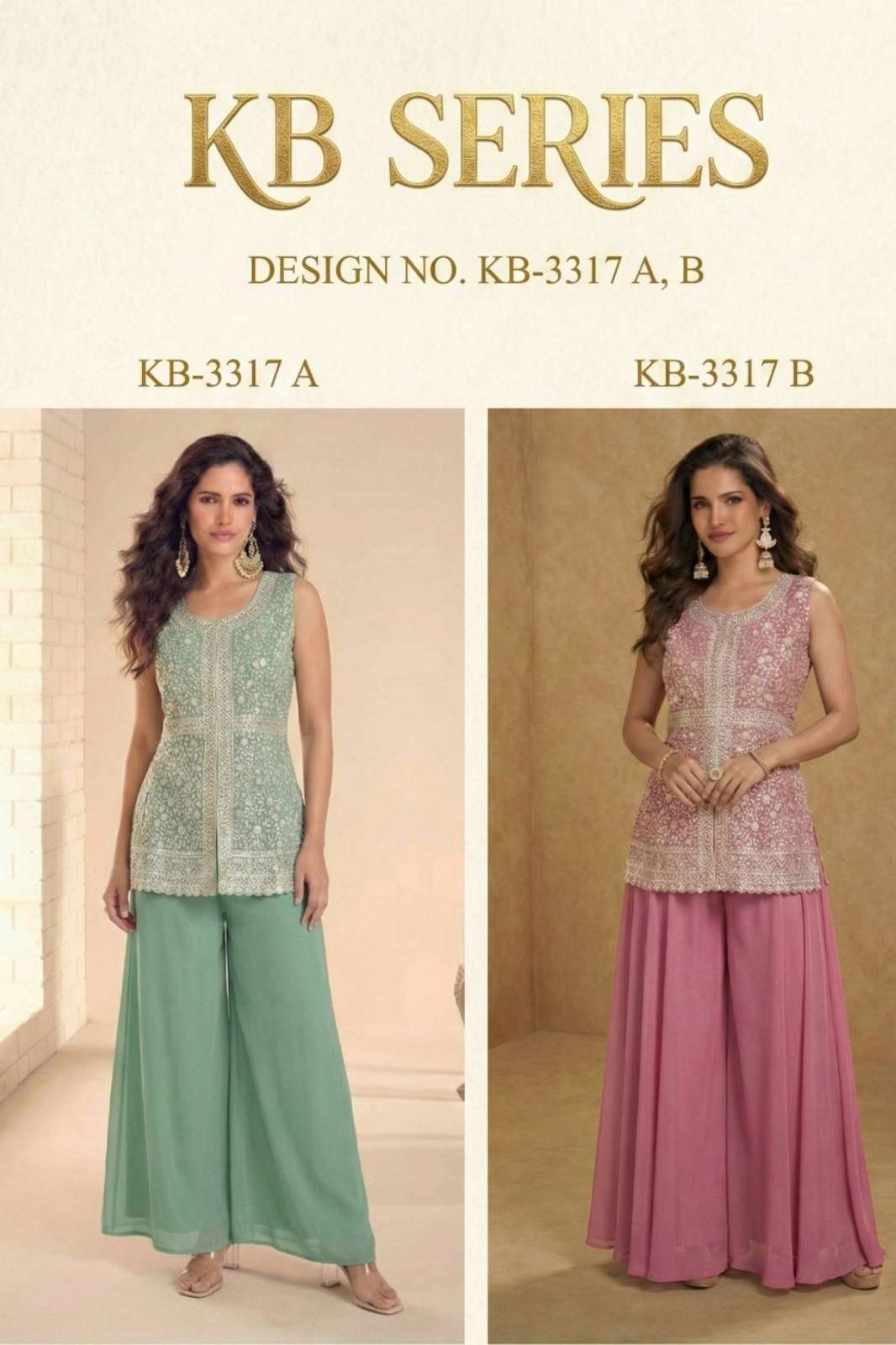 Kb Series KB 3317 HEAVY STAR GEORGETTE Beautiful all over sequence lakhnavi Embroidery work SUIT 