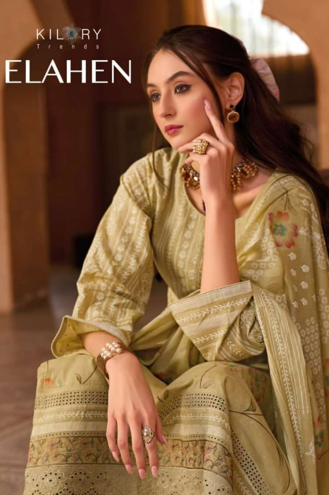 KILORY TRENDS ELAHEN SELF WEAVING LWAN COTTON KHADDI EMBROIDERED SUIT 