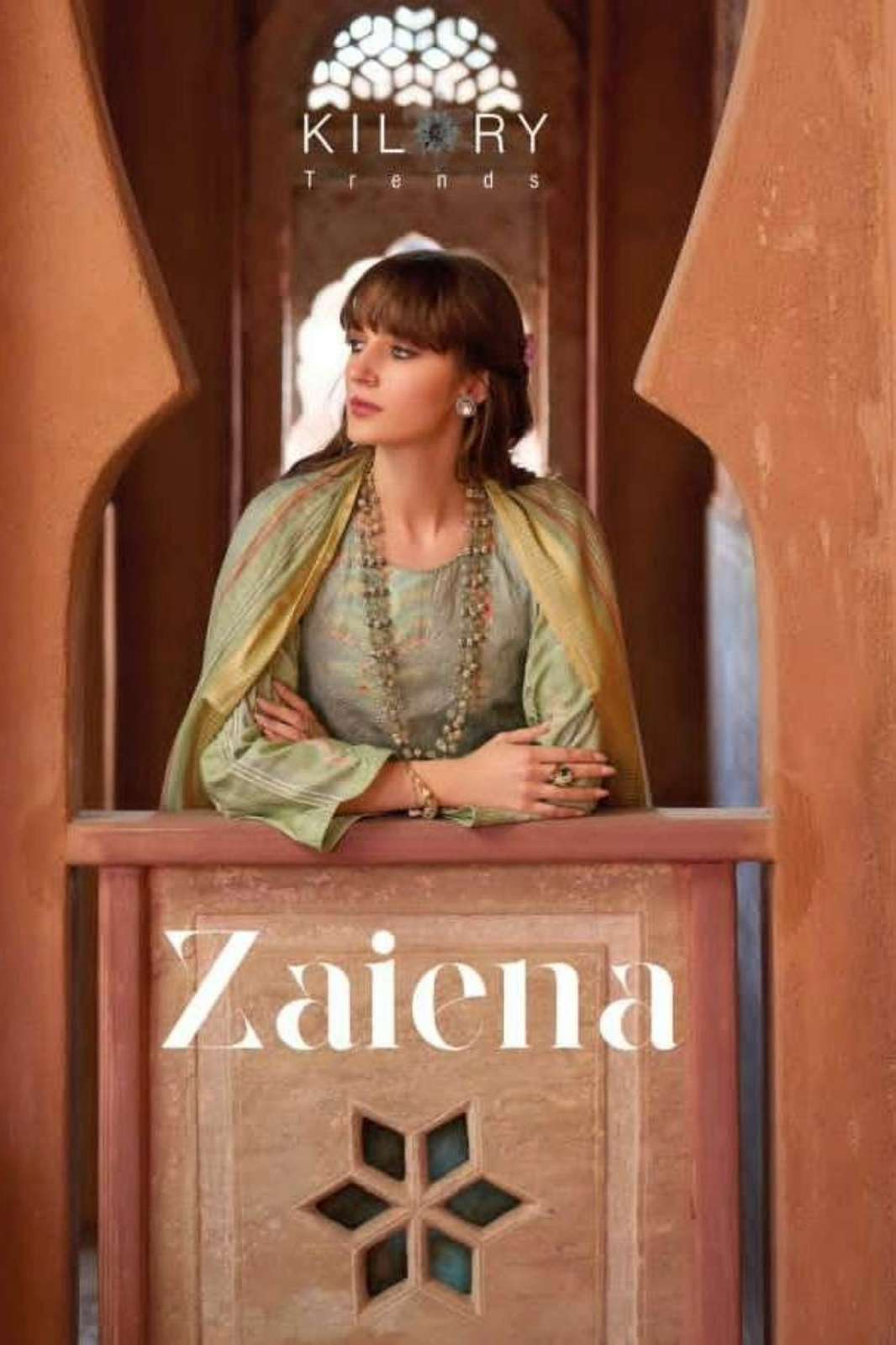 KILORY TRENDS ZAIENA PURE LAWN COTTON DIGITAL PRINT WITH EMBROIDERY AND SCHIFLLI DIGITAL PRINT LACES WORK SUIT