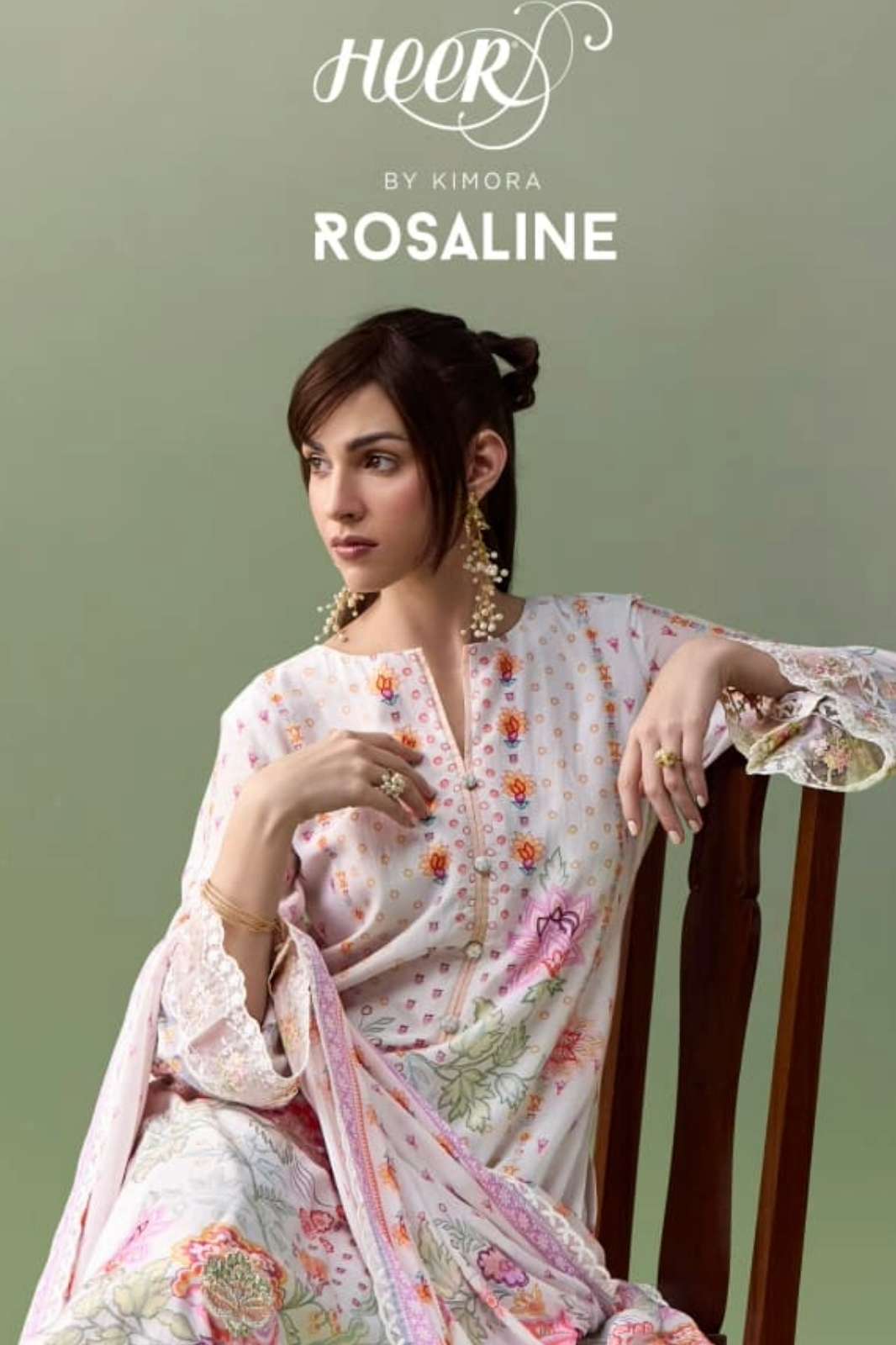 KIMORA HEER ROSALINE PURE MUSLIN DIGITAL PRINTED WITH EMBROIDERY WORK SUIT