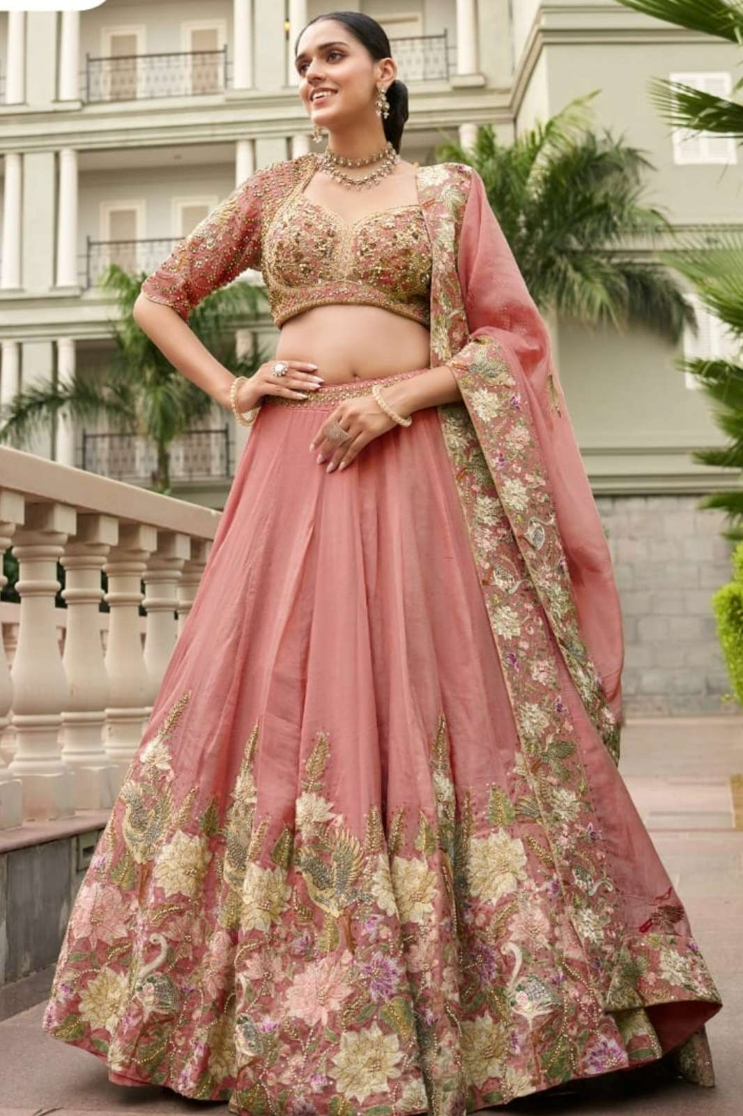Lapink 22972 Silk fabric Embroidered sequence work Front Slit Designer Lehenga