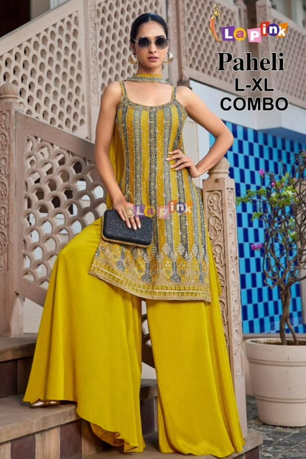 Lapink 22974 Ready to Wear Silk Fabric fancy designer Sharara Suit