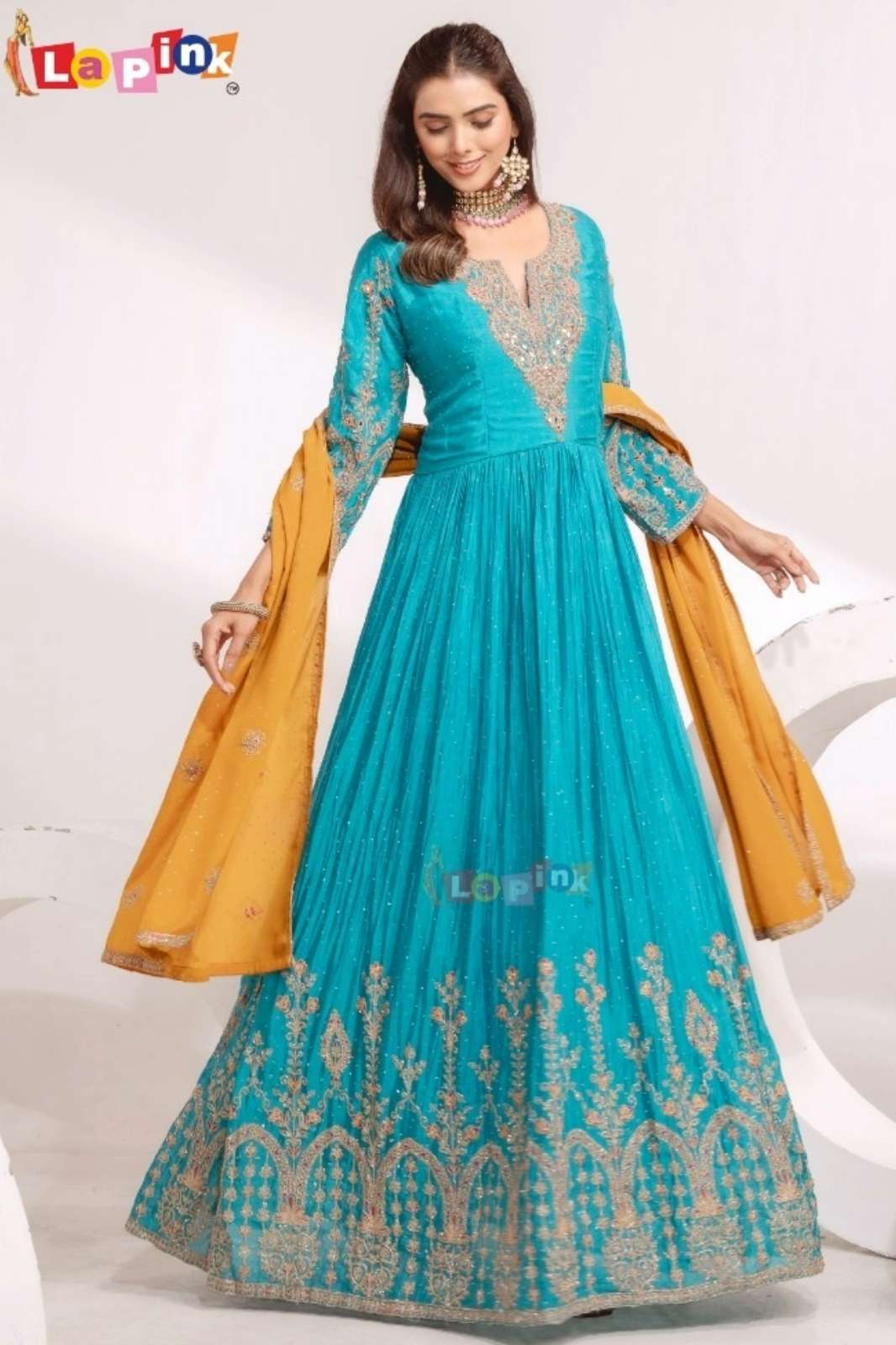 Lapink 22975 Ready to Wear Silk Embroidered Work Anarkali Suit