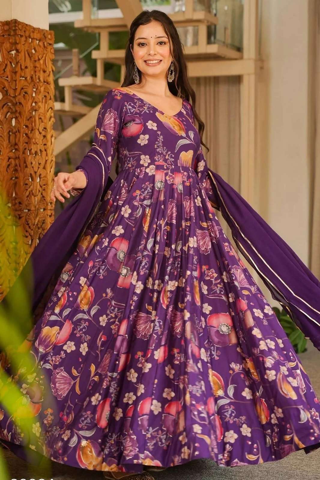 LUCAYA CLORA vol 20 Beautiful digital printed Ethnic and regular wear Fully flared gown set