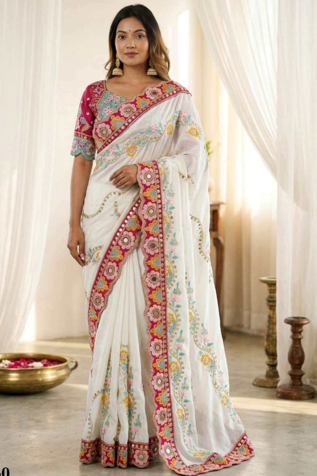Mahotsav DISHA Rangoli Silk Saree with Designer Embroidery Work