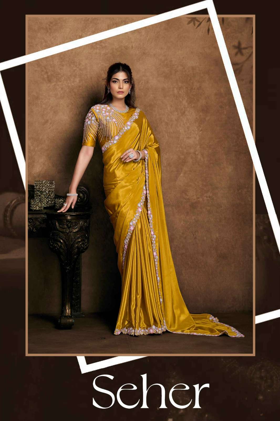 Mahotsav Norita Royal Seher 44500 Series Multi Fabric Heavy Work Saree Collection