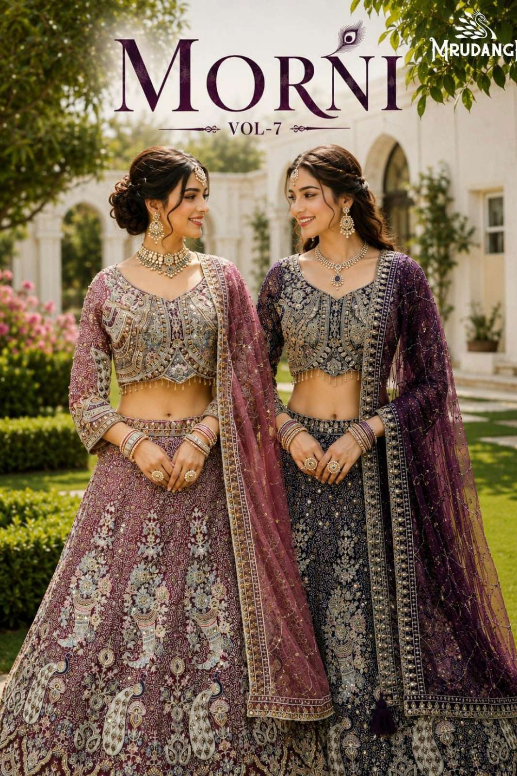 MRUDANGI MORNI VOL 7 READY TO WEAR PREMIUM  NET EMBROIDERED WEDDING LEHENGA CHOLI