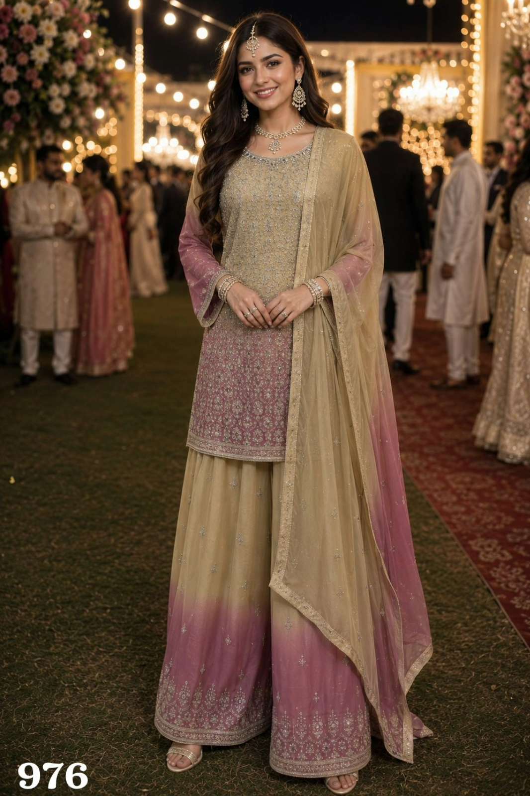 MRUDANGI PRESENT VAANI REAL GEORGETTE HEAVY EMBROIDERED SEQUENCE & MIRROR WORK PLAZZO SUIT
