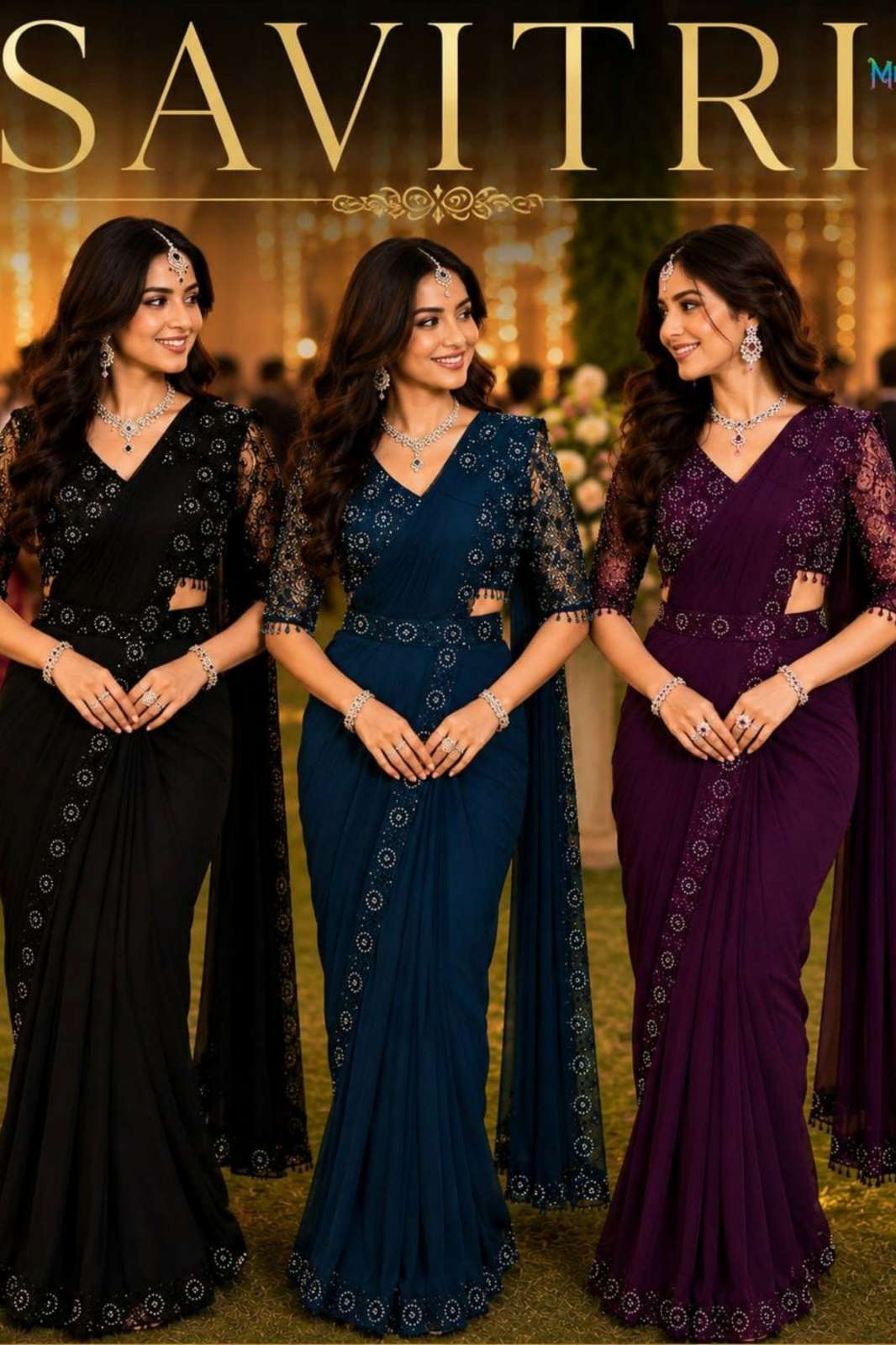 MRUDANGI SAVITRI  READY TO WEAR REAL PREMIUM LYCRA HEAVY WORK SAREE