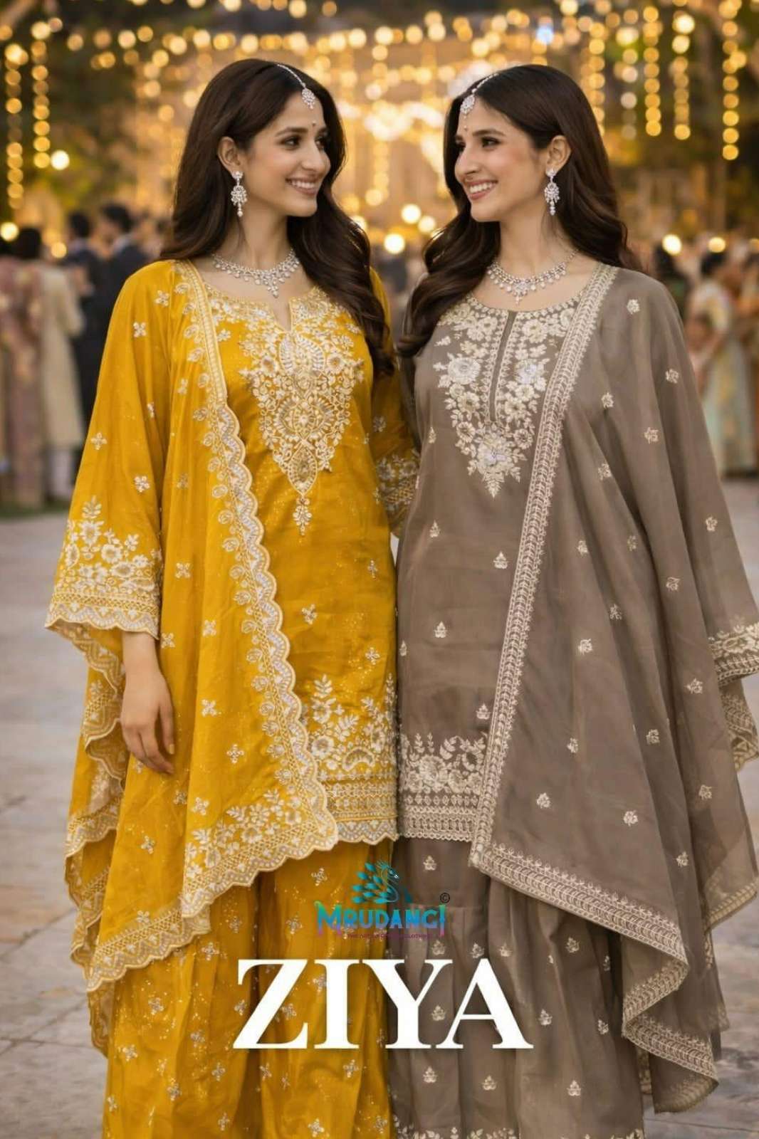 MRUDANGI ZIYA READY TO WEAR REAL PREMIUM SIMAR SILK HEAVY EMBROIDERED SUIT 