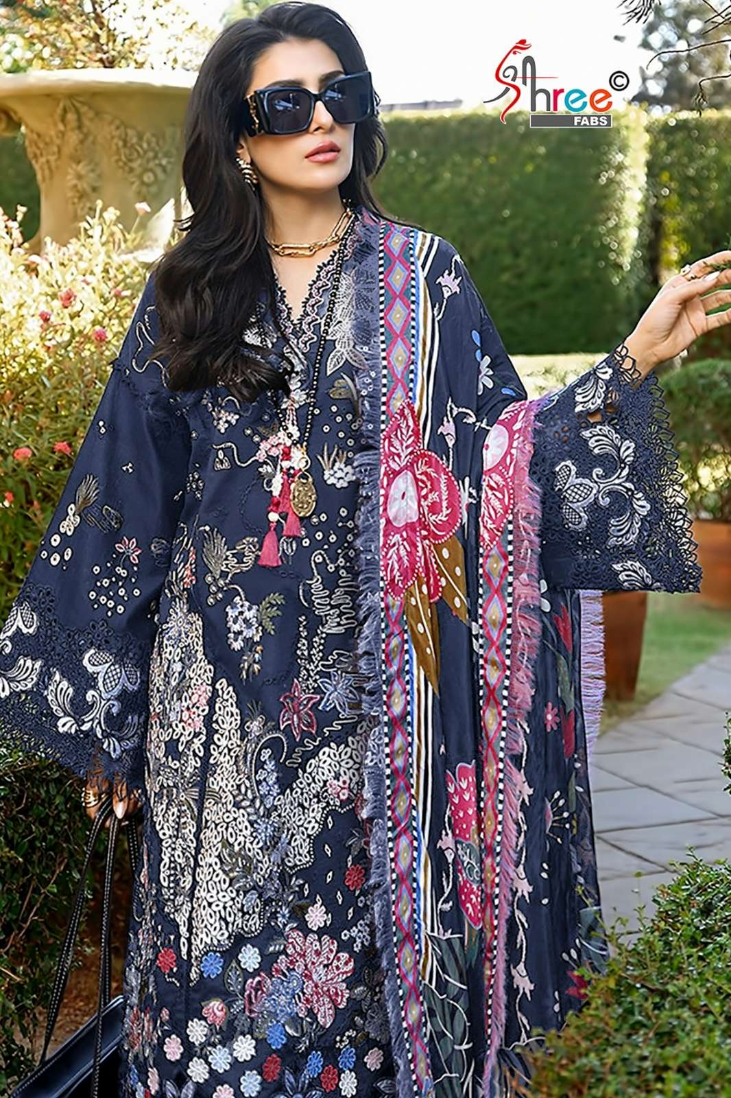 MUSHQ LAWN COLLECTION VOL 1 Pure Cotton with Embroidery Work Pakistani Suit 