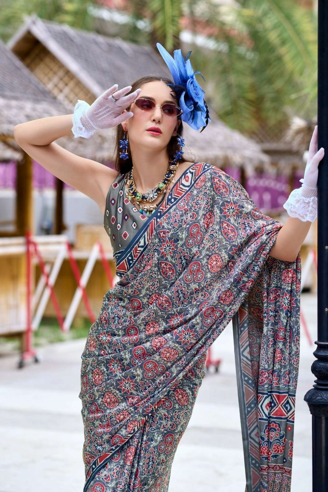RAJPATH Next Generation 670036 To 670042  Pure Sattin Silk With Ajrakh Print Saree collection