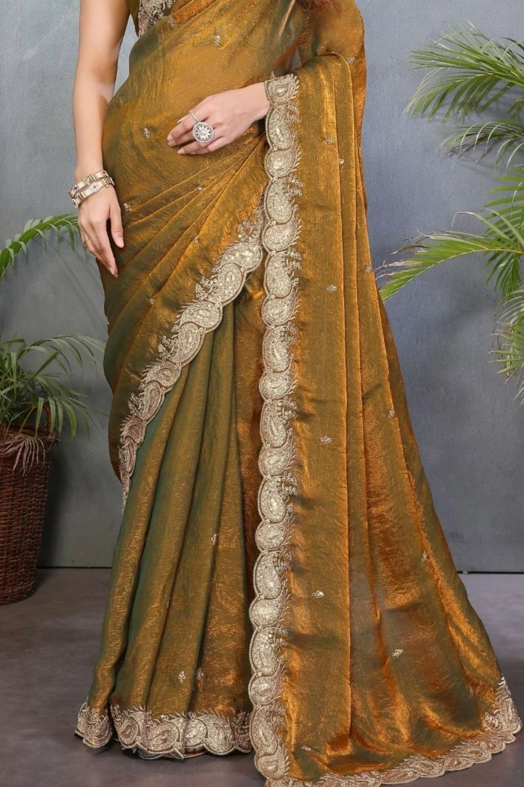 RAJPATH PRESENTS NEXT GENERATION Japan Satin With Modern Abstract Prints Saree